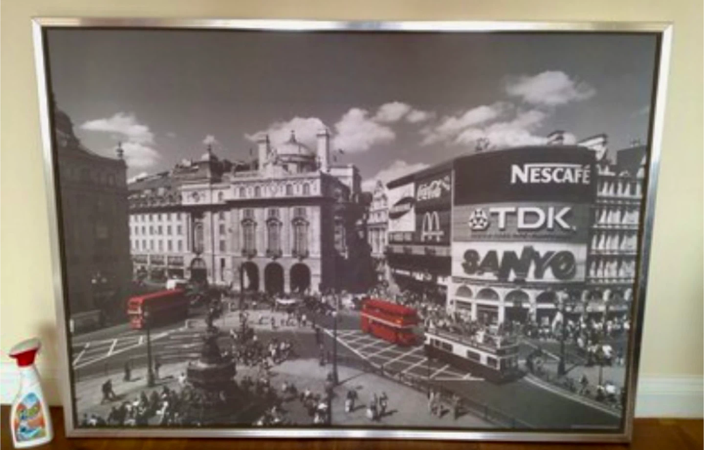 🥕Framed London Piccadilly Circus Black and White Art Print