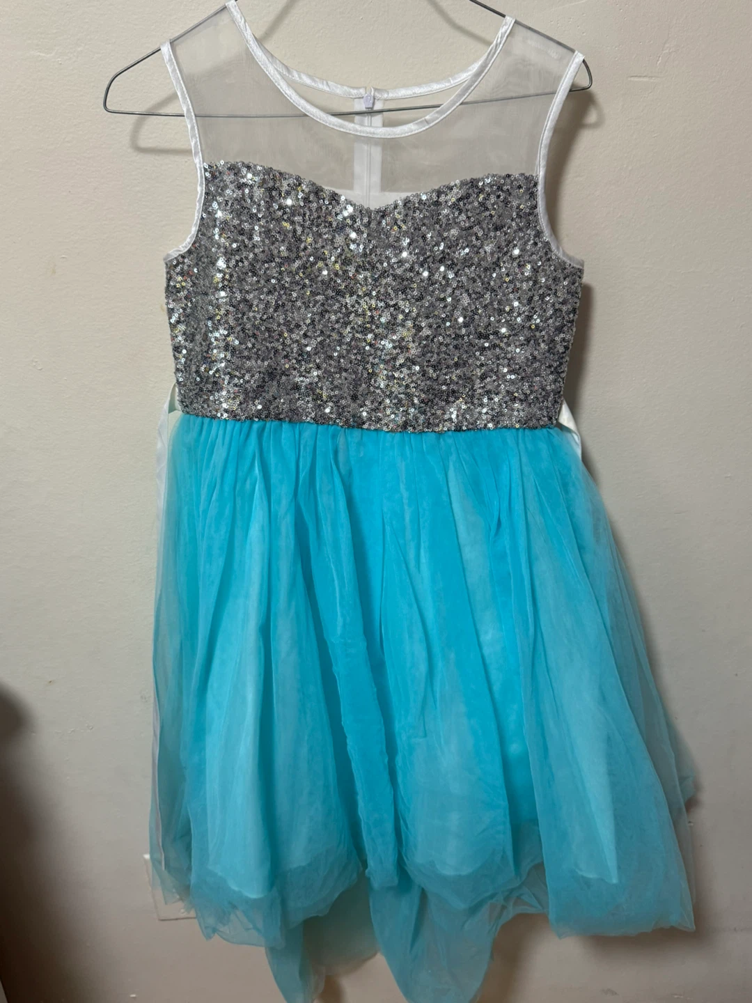 Sparkly Sequin & Tulle Dress - Blue