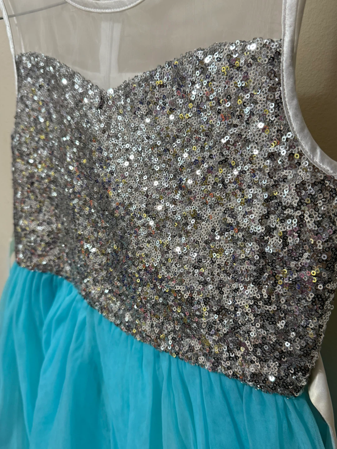 Sparkly Sequin & Tulle Dress - Blue - photo 2