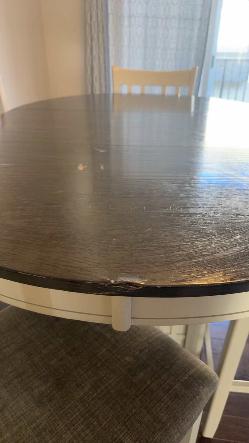 Round Pedestal Dining Table with 6 Chairs - photo 2