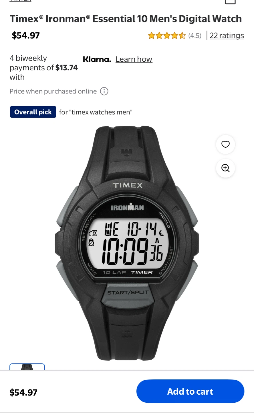 Timex Ironman Essential 10 Men's Digital Watch