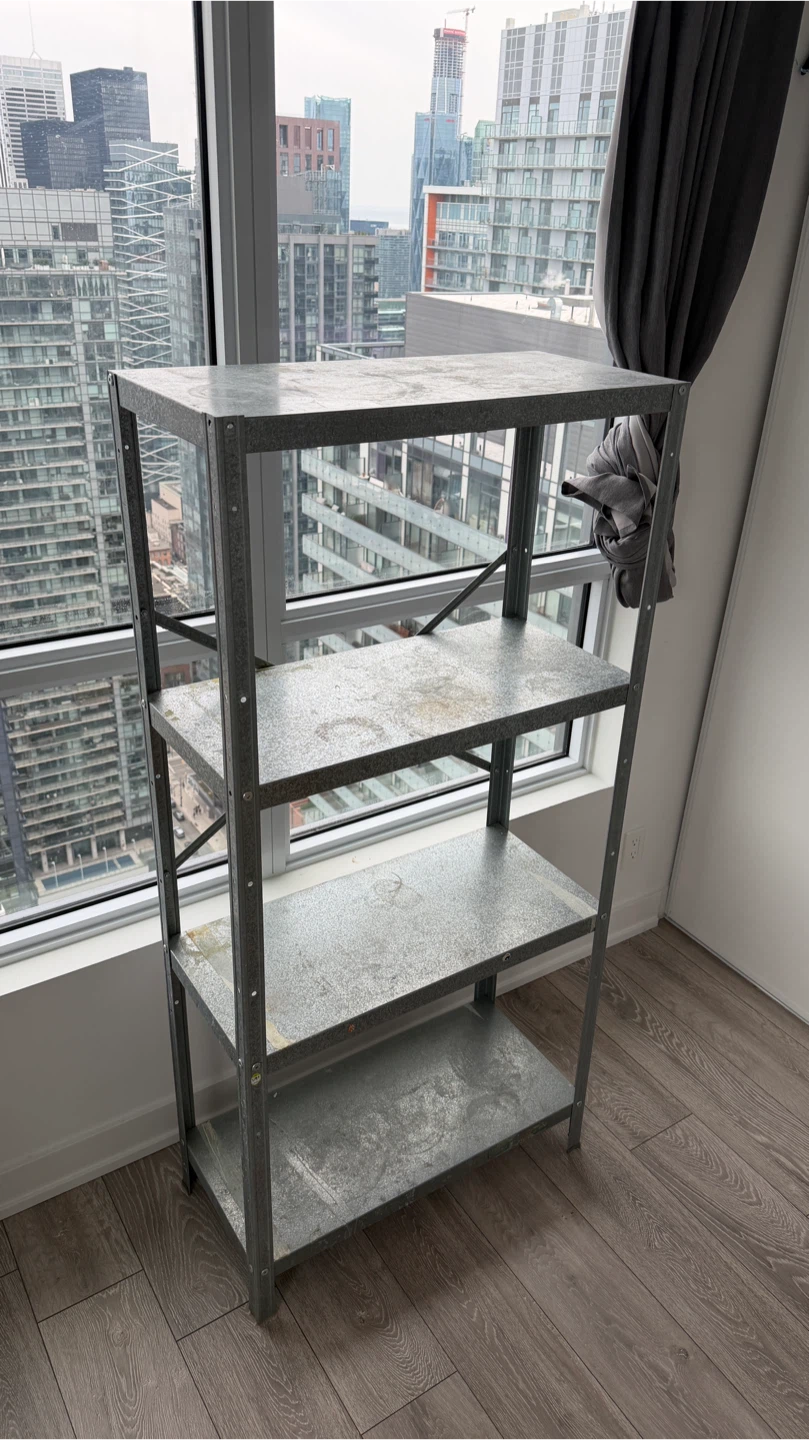 Galvanized Metal 4-Shelf Storage Unit - photo 5