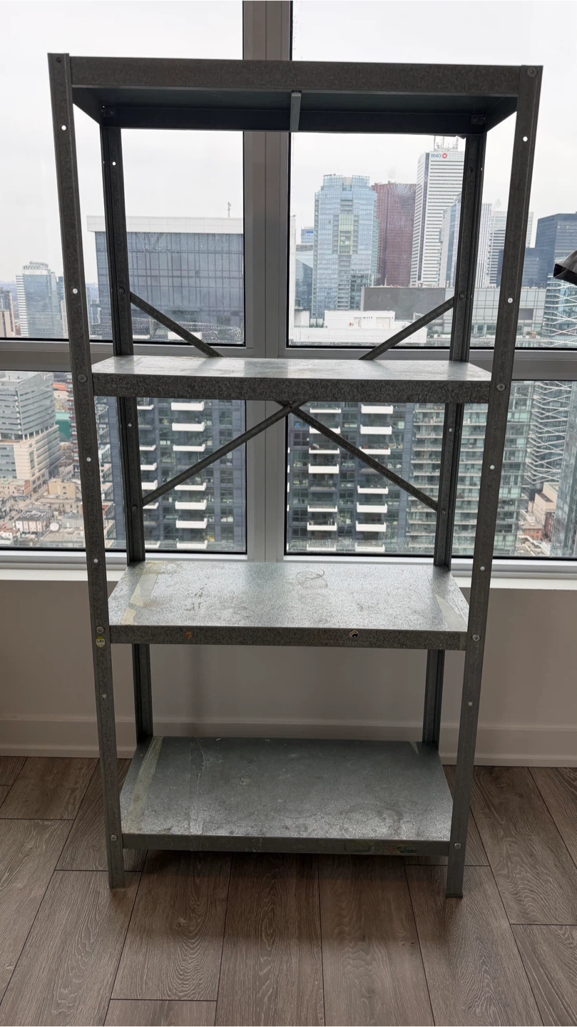 Galvanized Metal 4-Shelf Storage Unit - photo 4