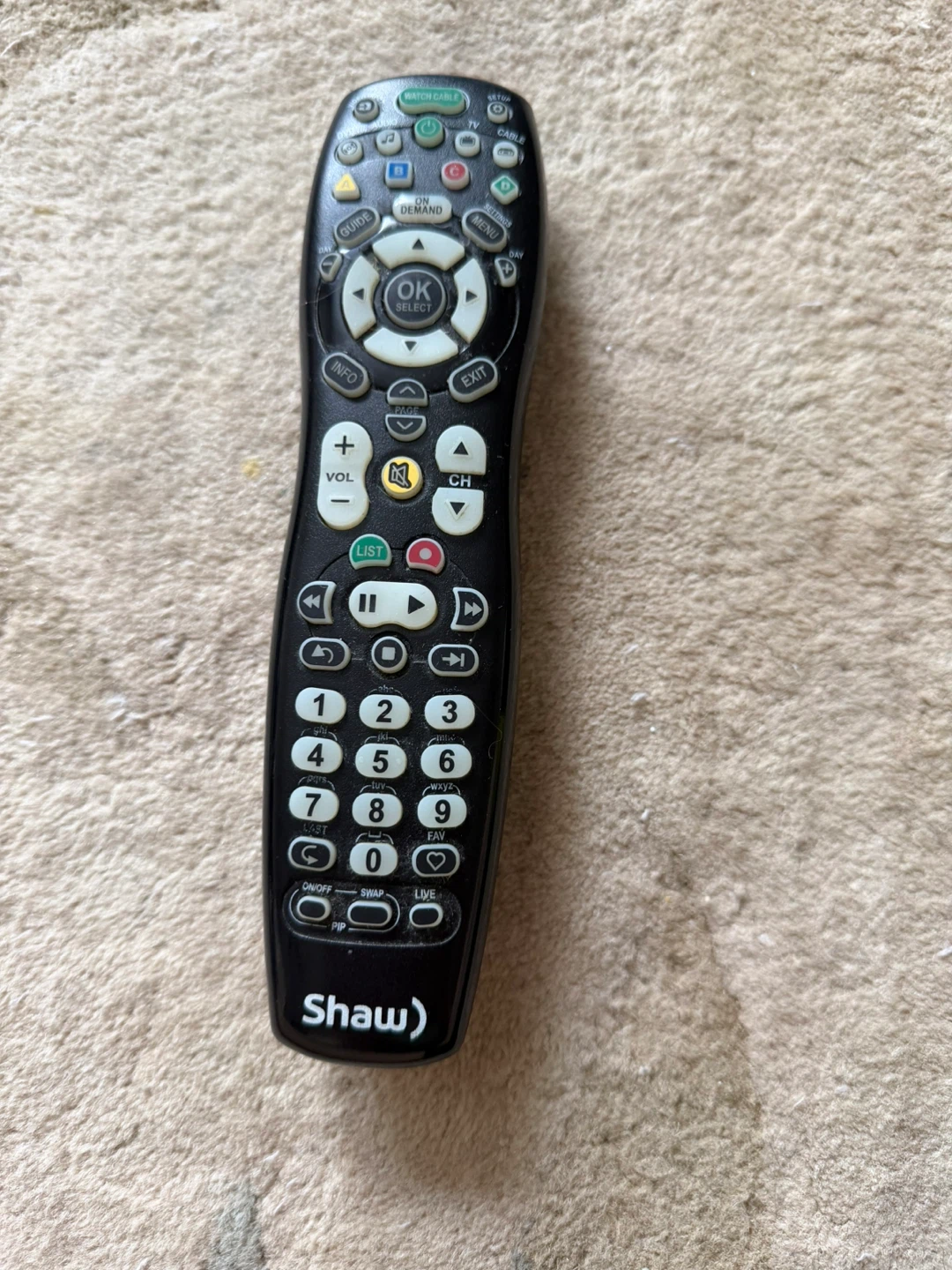 Shaw Remote Control 2025B1-B1 – Cable TV Remote