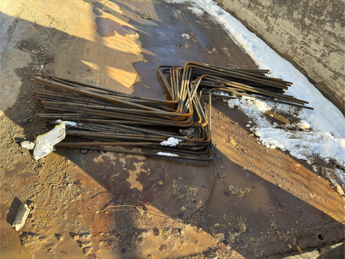 Bundle of Bent Rebar