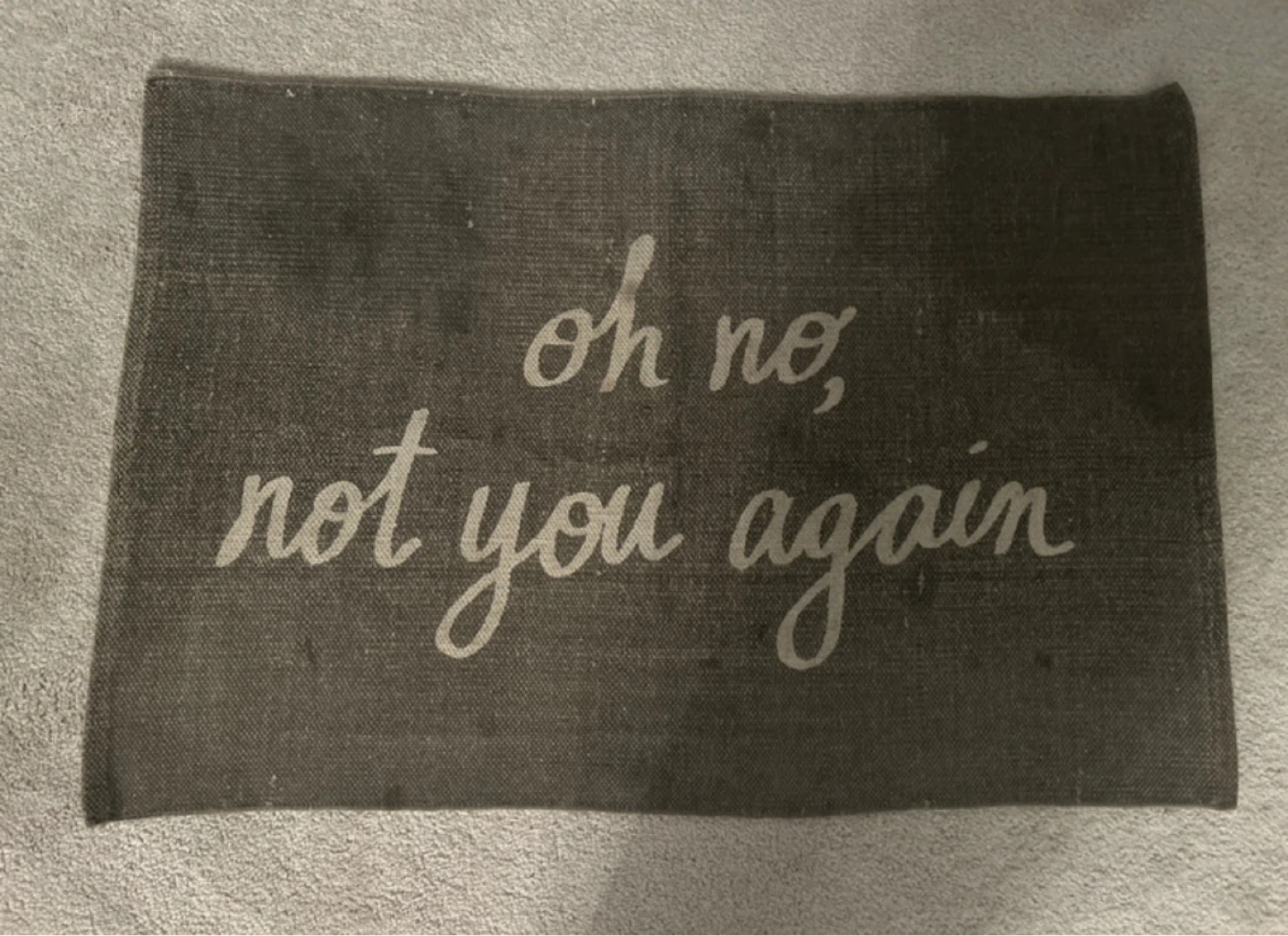 Plum & Bow "Oh No, Not You Again" Doormat