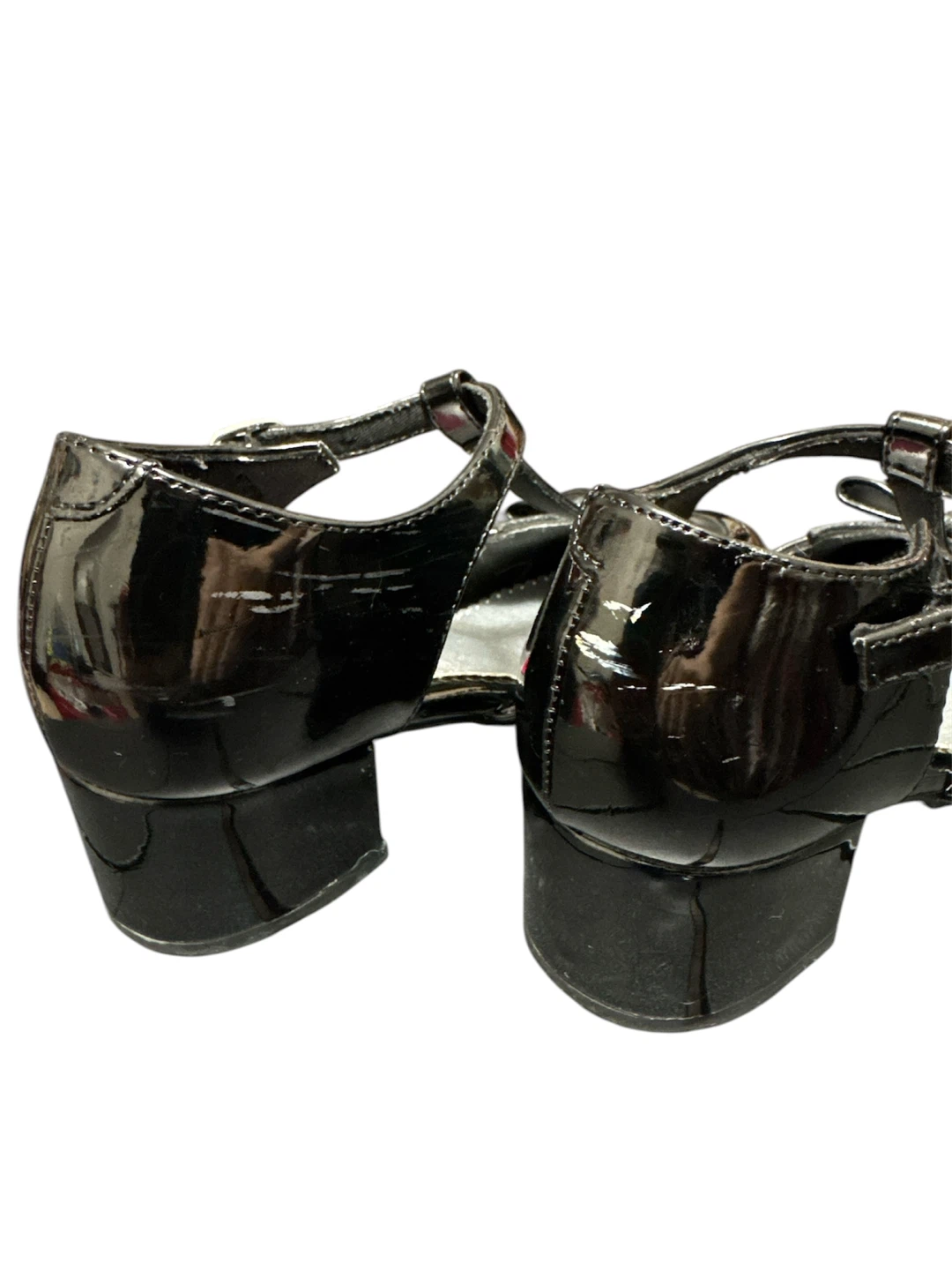 Rachel Shoes Black Patent Bow Heels Size 1 - photo 2