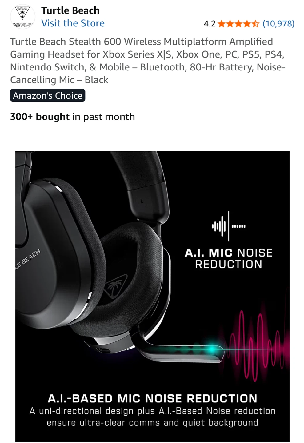 Turtle Beach Stealth 600 Wireless Gaming Headset - Black - photo 3