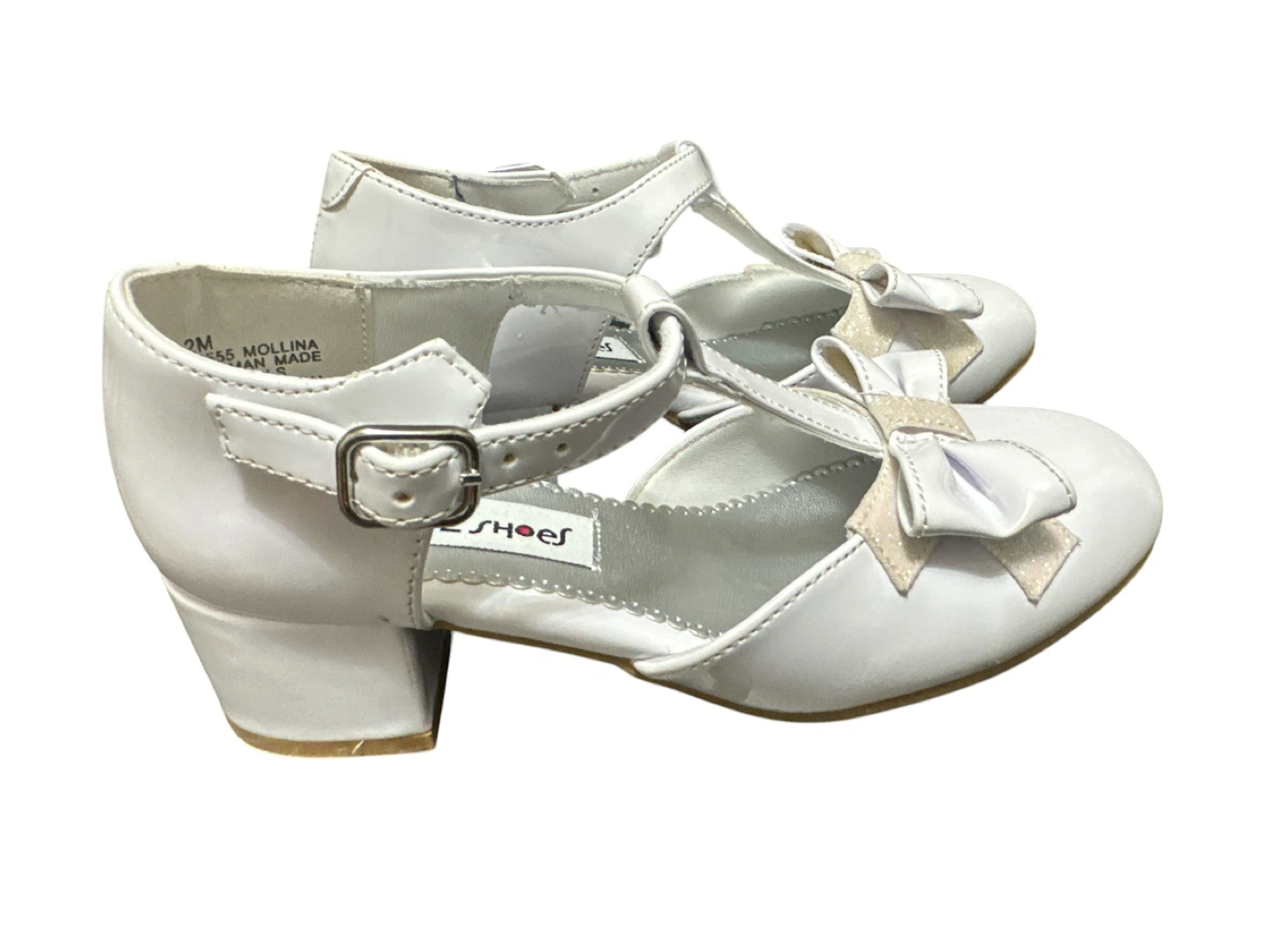 Rachel White Bow Dress Shoes Size 2 - photo 2
