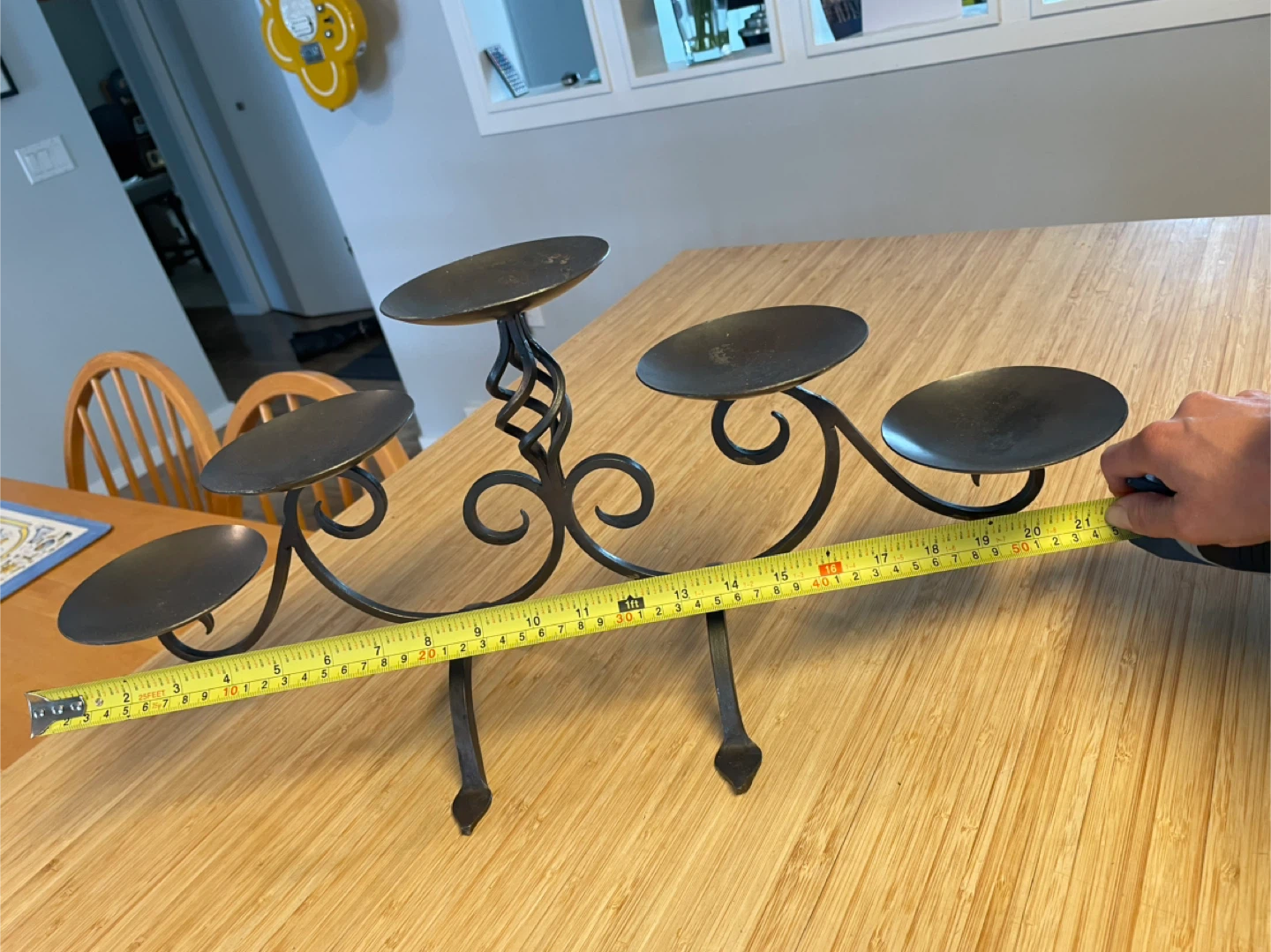 Black Metal 5-Candle Candelabra - photo 3