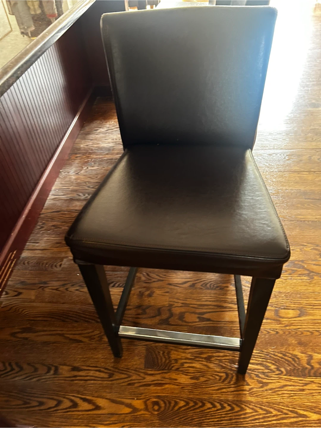 Brown Faux Leather Bar Stools - photo 2