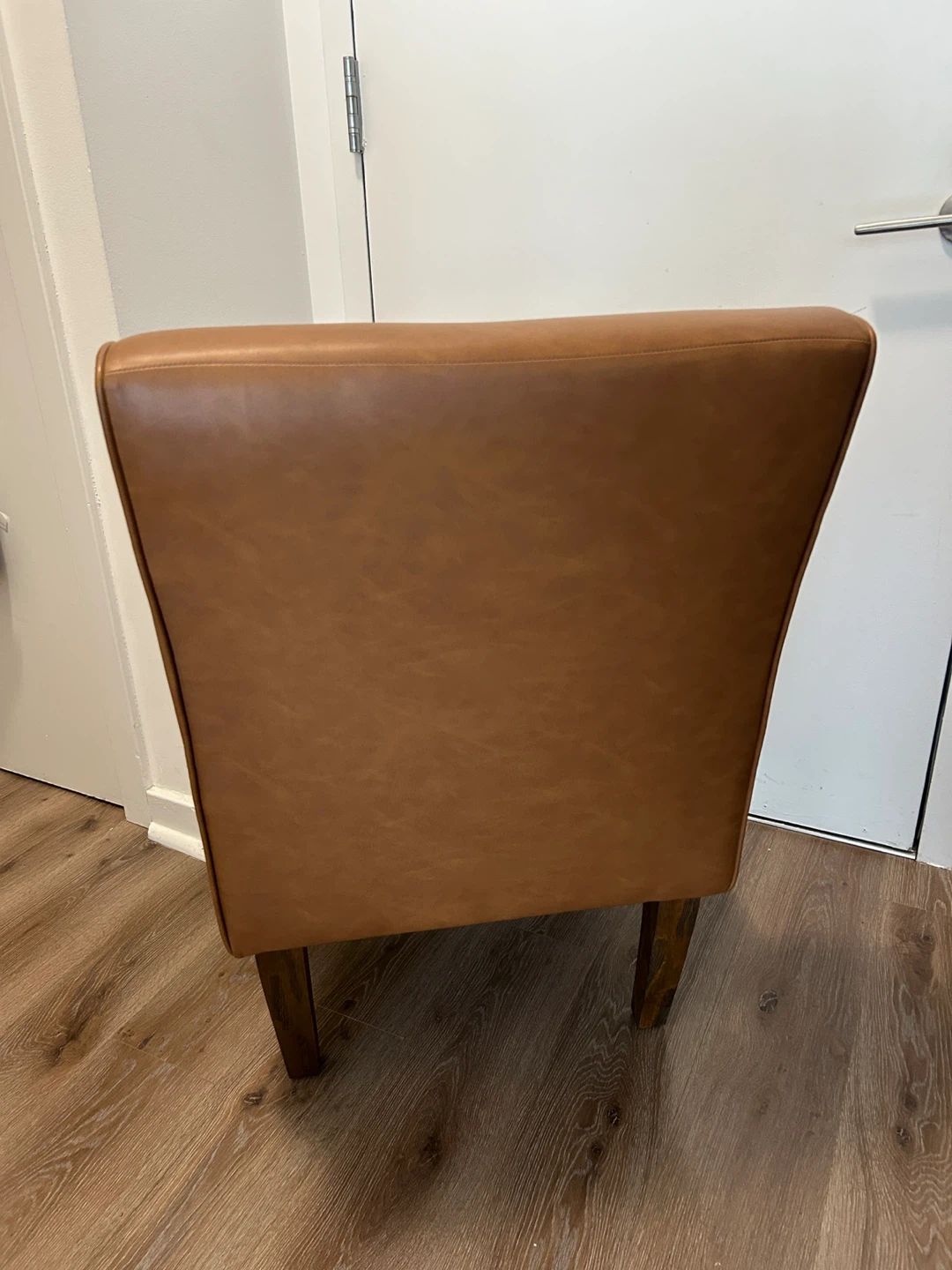 Clifton Upholstered Accent Chair Saddle Faux Leather - photo 3