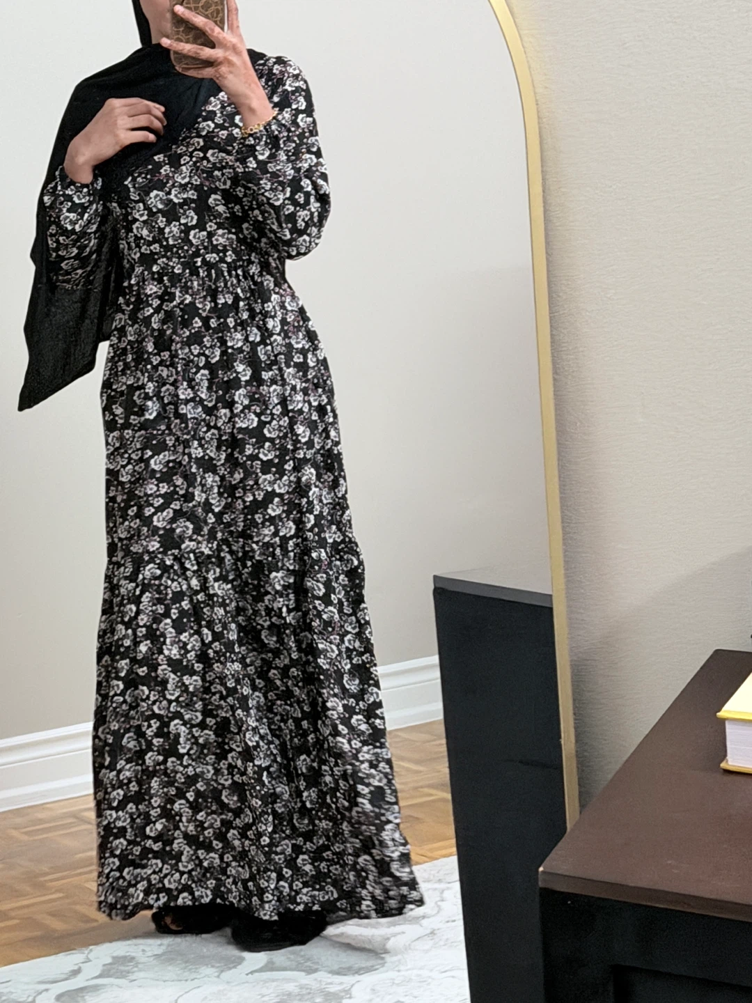 Black Floral Maxi Dress - photo 3
