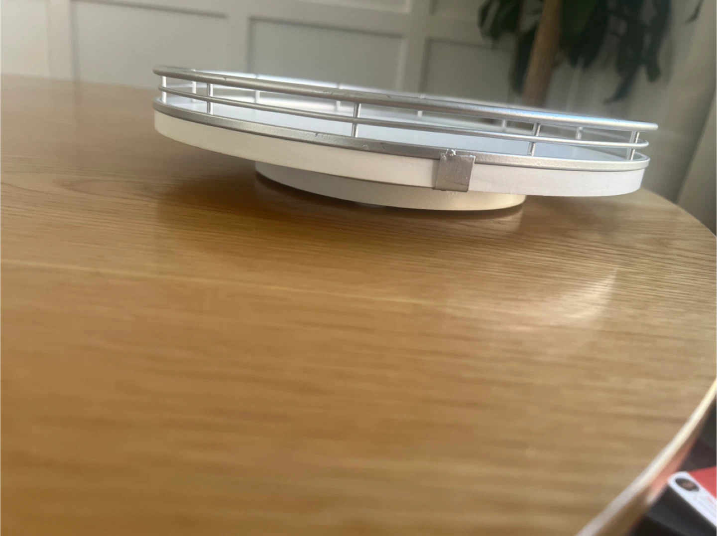 White and Silver Turntable Tray - photo 3
