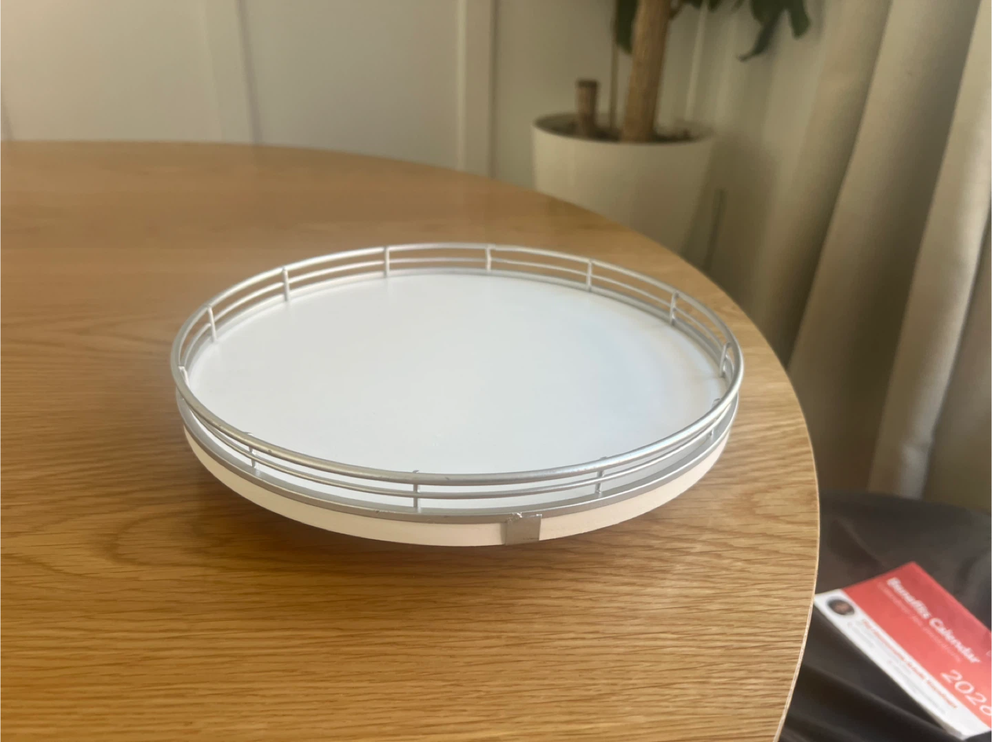 White and Silver Turntable Tray - photo 2