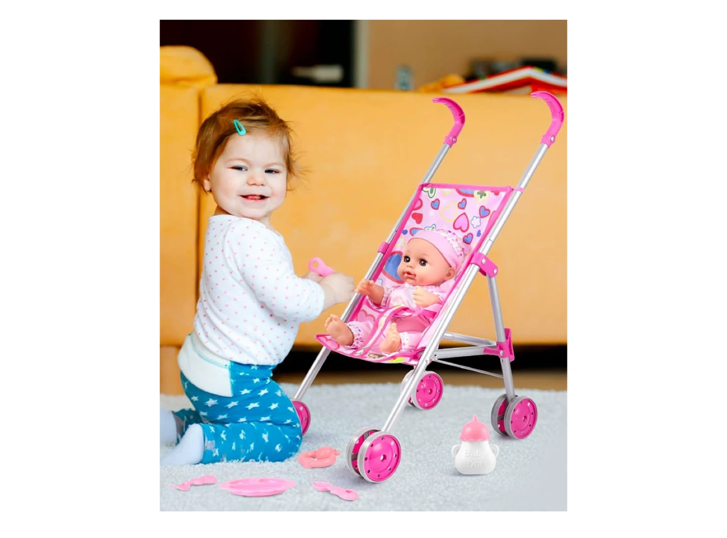 GAGAKU Baby Doll Stroller Set with Doll and Accessories
