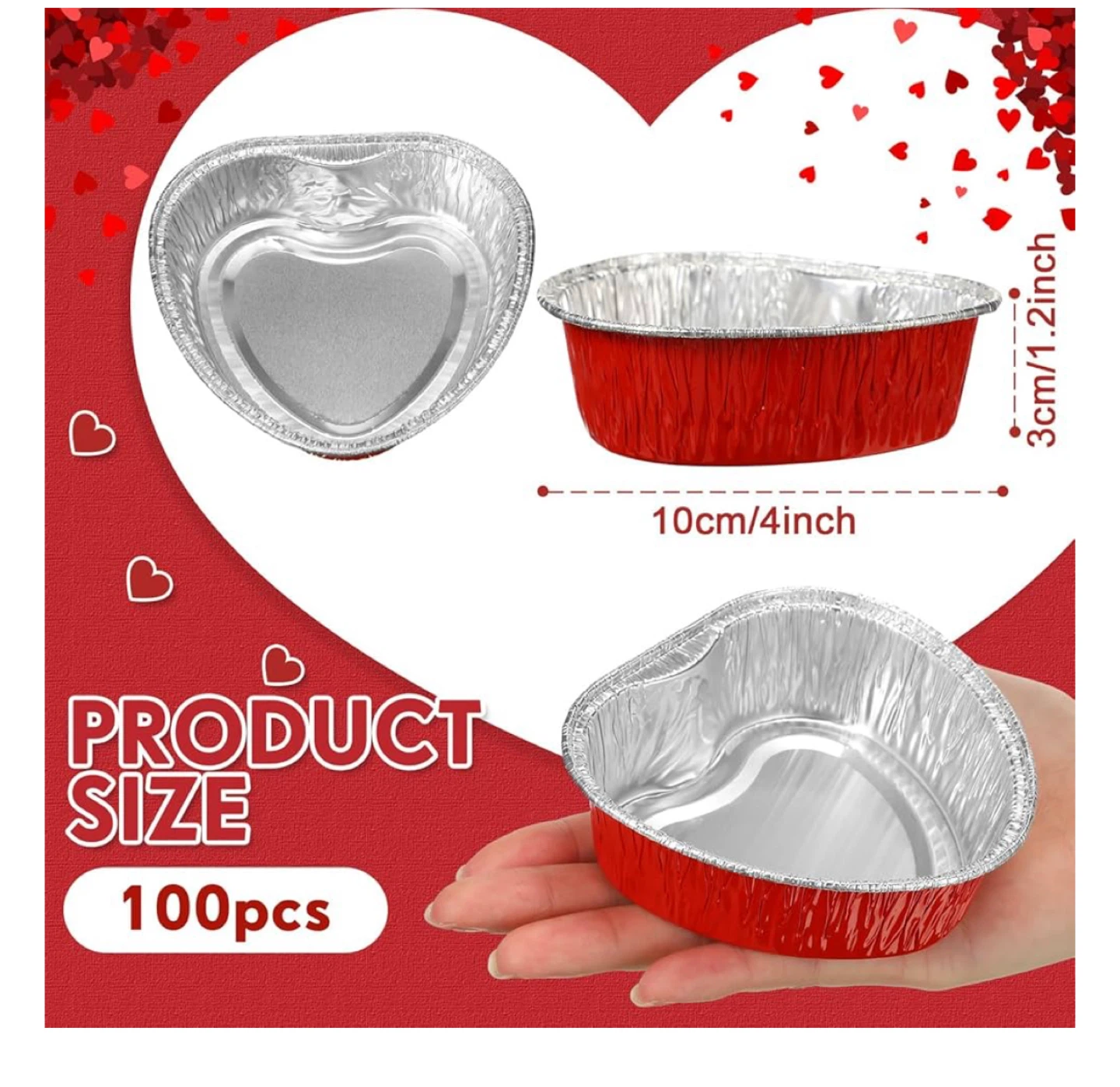 These heart-shaped aluminum foil liners - photo 4