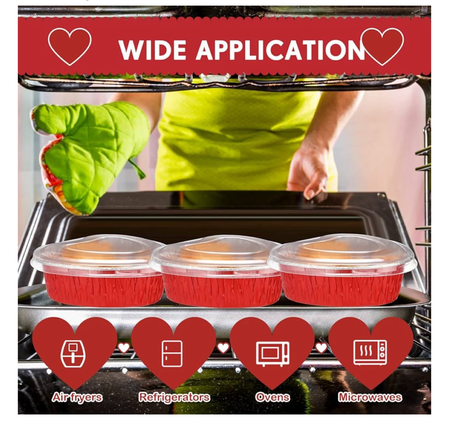 These heart-shaped aluminum foil liners - photo 3