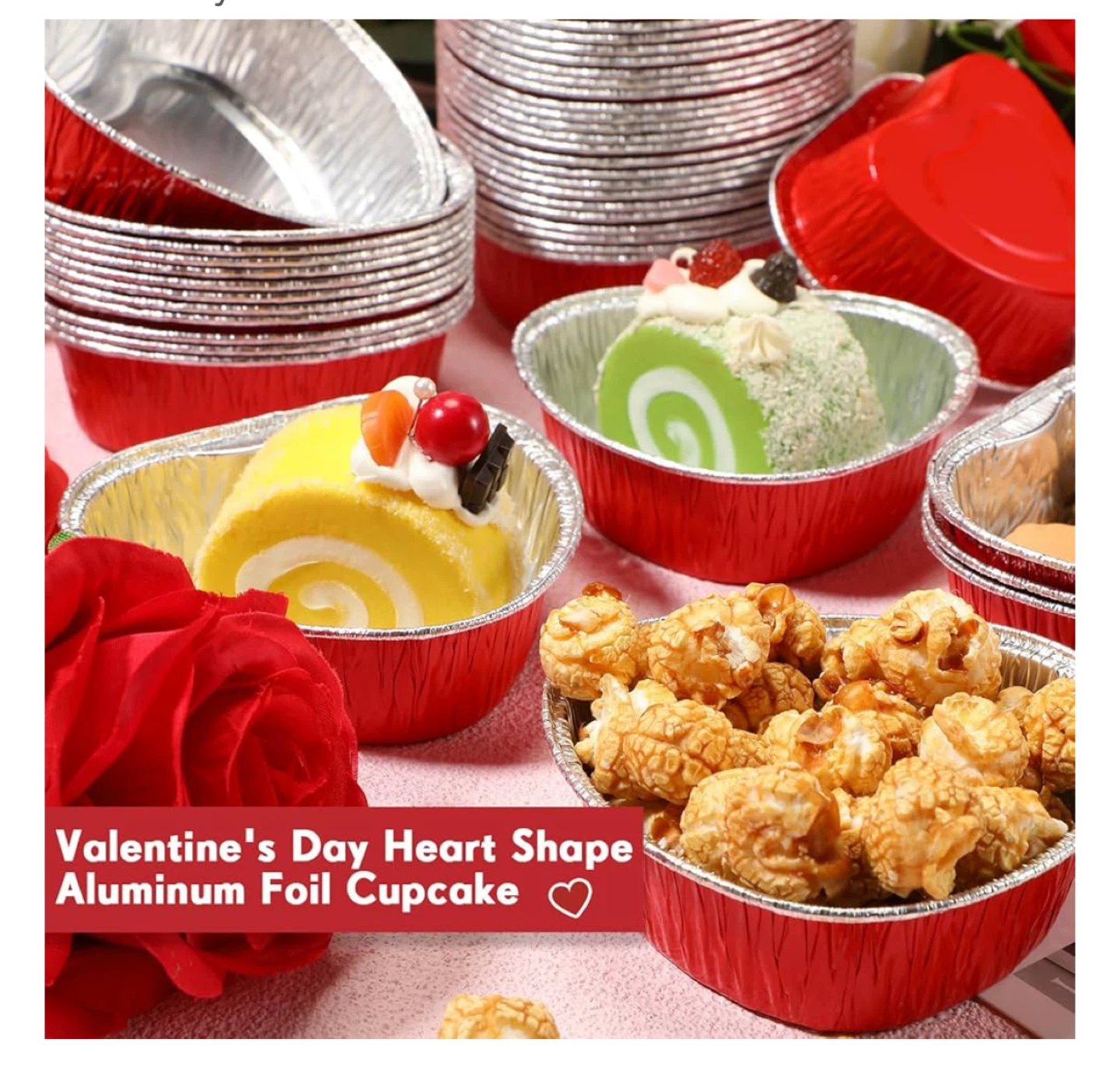 These heart-shaped aluminum foil liners - photo 2