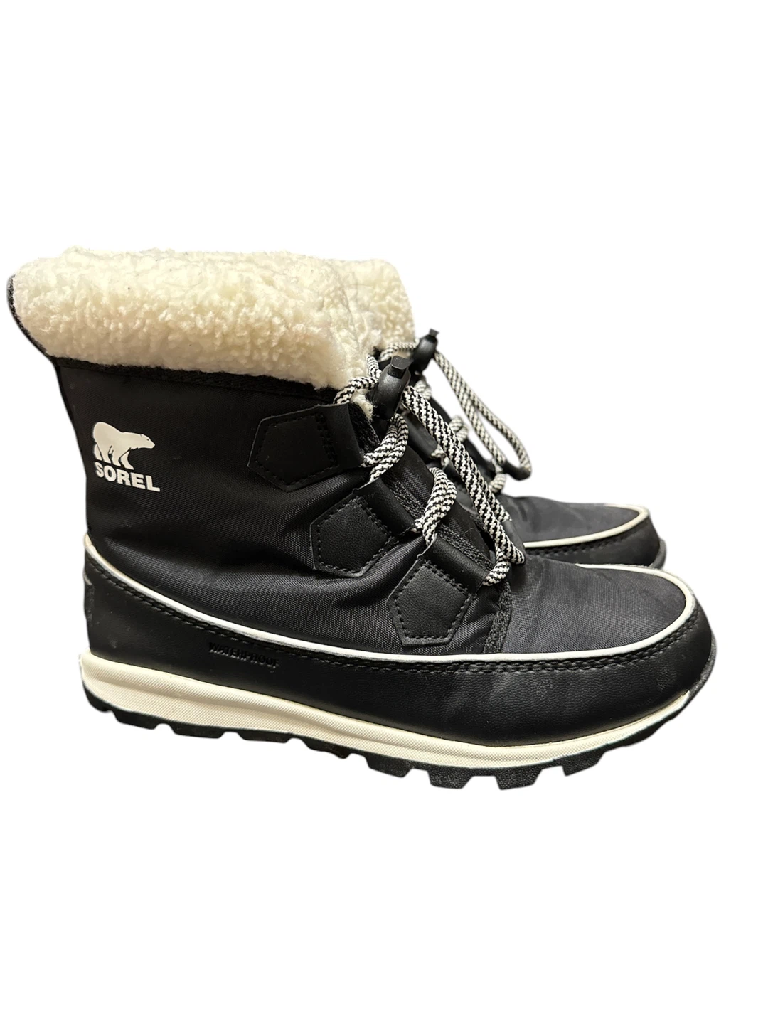 Sorel Kids Black Waterproof Winter Boots Size 3 US