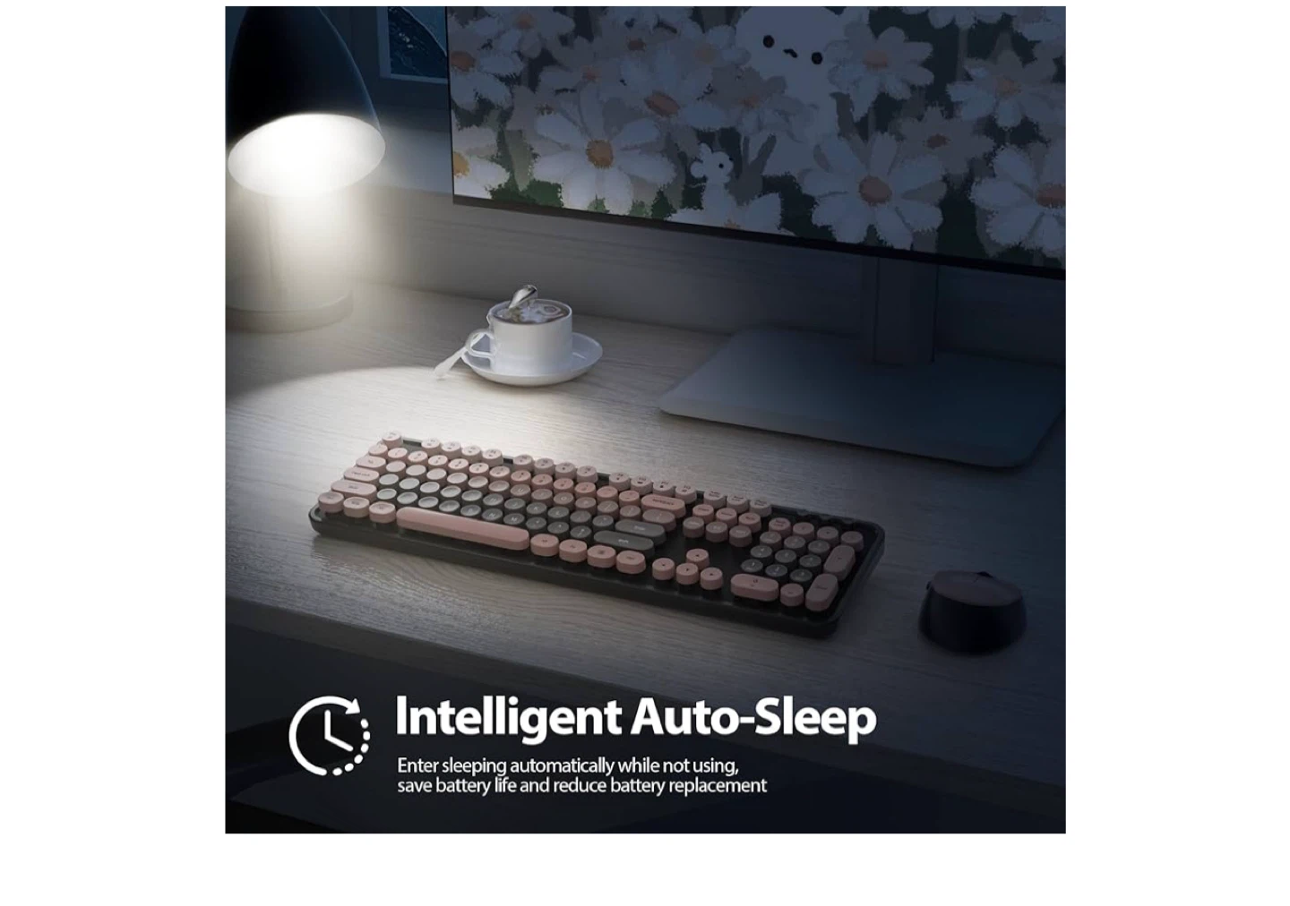 Wireless Keyboard and Mouse Combo Set - Black & Rose Gold - photo 5