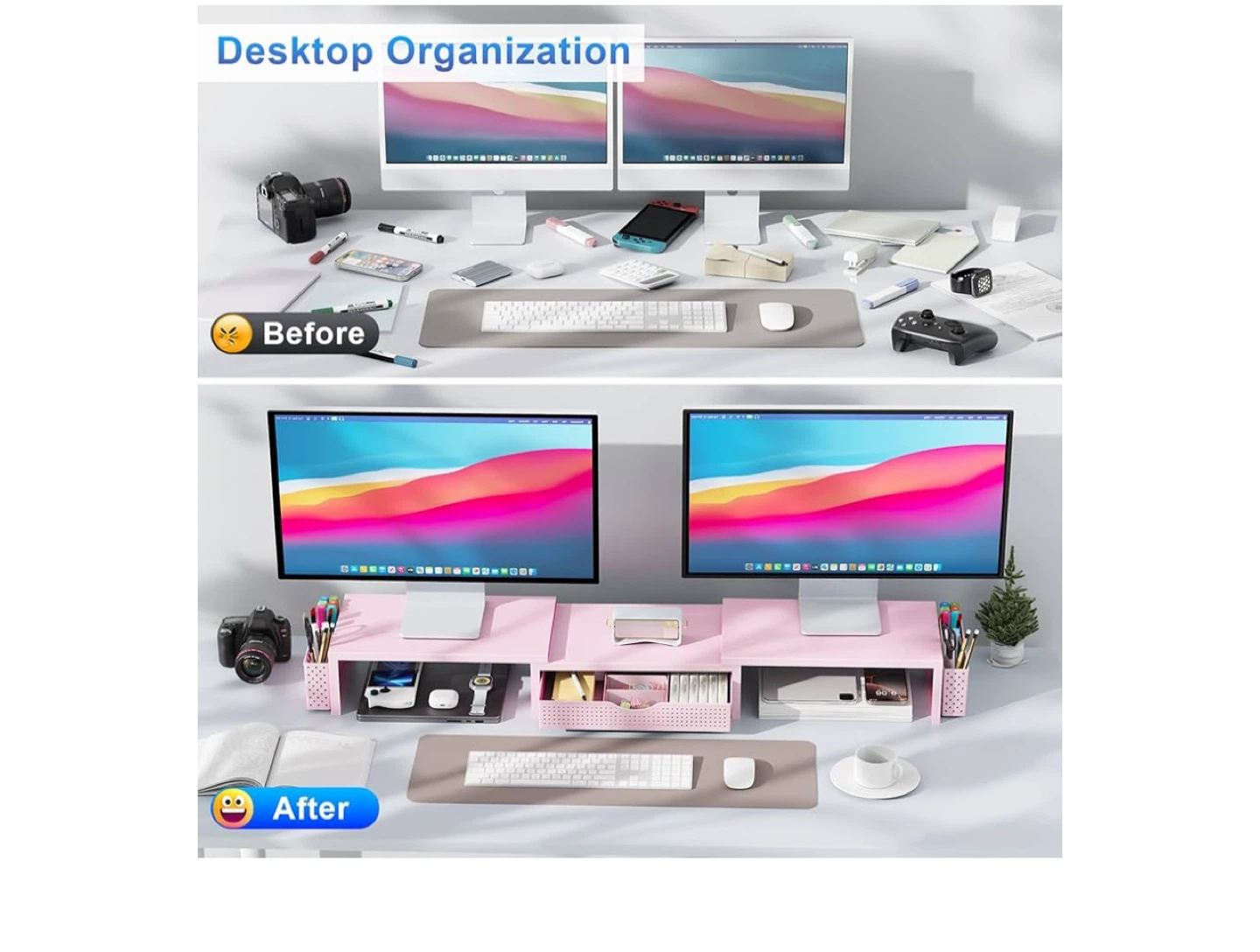 Pink Adjustable Desktop Monitor Stand - photo 4