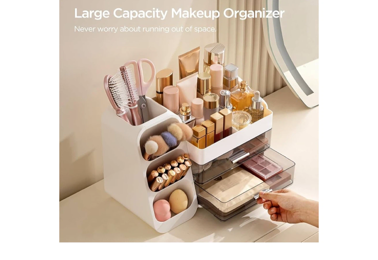 MISSING ONE HANDLE - HBlife Makeup Organizer with - photo 2