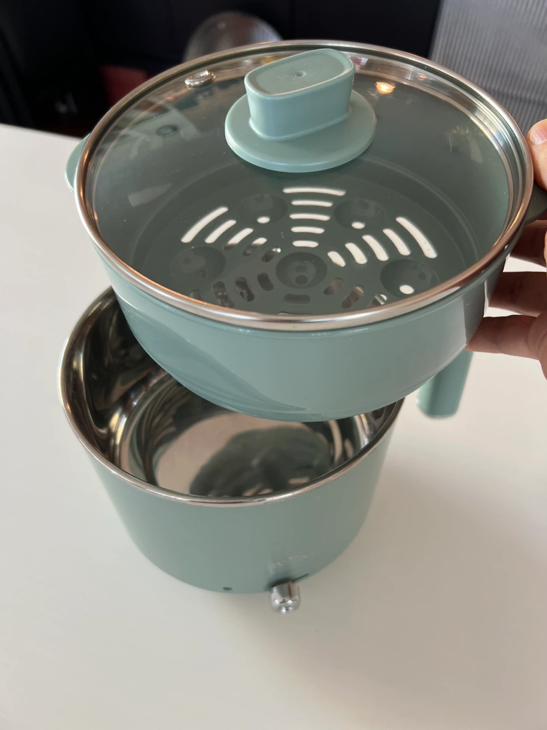Electric Mini Hot Pot with Steamer Basket - photo 2