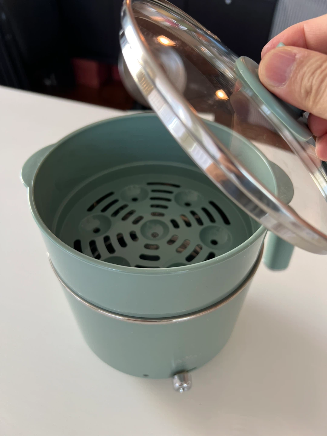 Electric Mini Hot Pot with Steamer Basket - photo 4