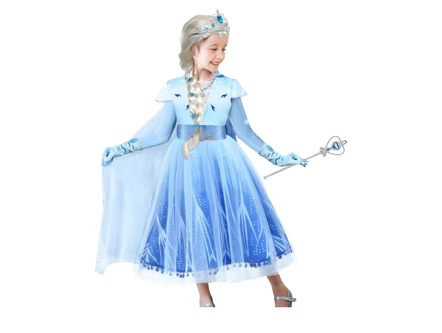 Elsa Frozen Dress Costume Set with Accessories - photo 4