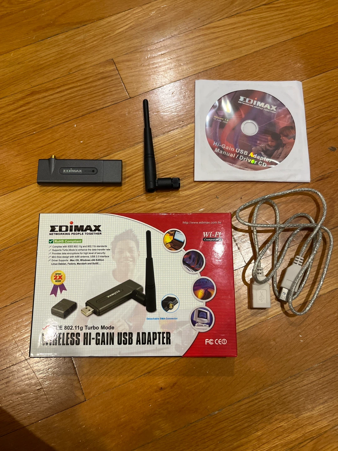 Edimax Wireless Hi-Gain USB Adapter IEEE 802.11g Turbo Mode