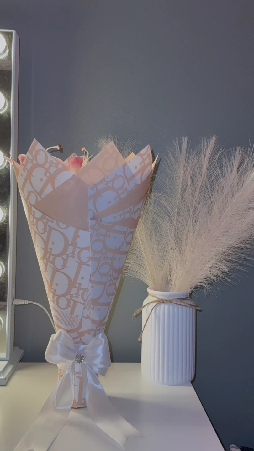 Pink Ribbon Flower Bouquet - photo 2