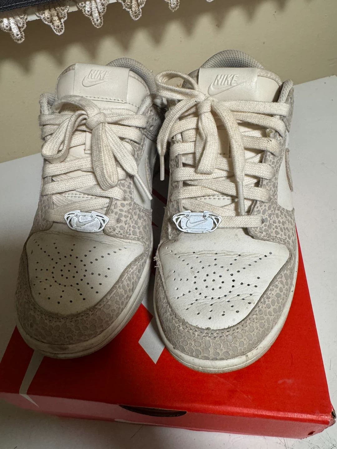 Nike Dunk Low White Snakeskin Sneakers - photo 5