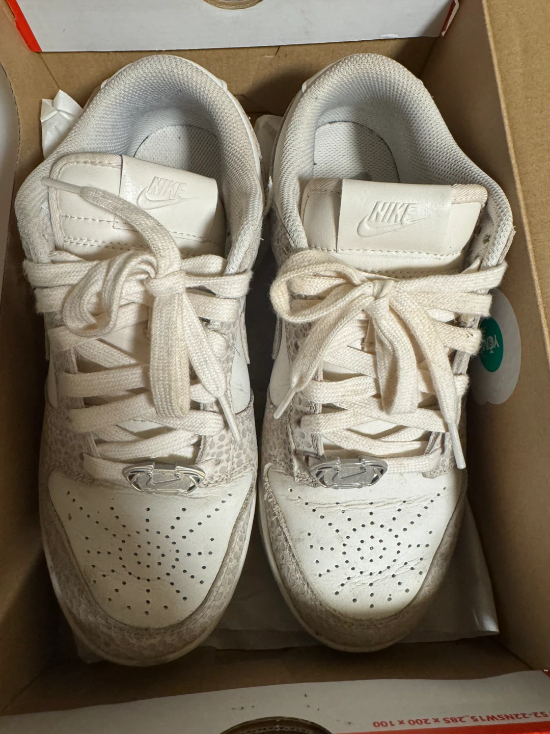 Nike Dunk Low White Snakeskin Sneakers