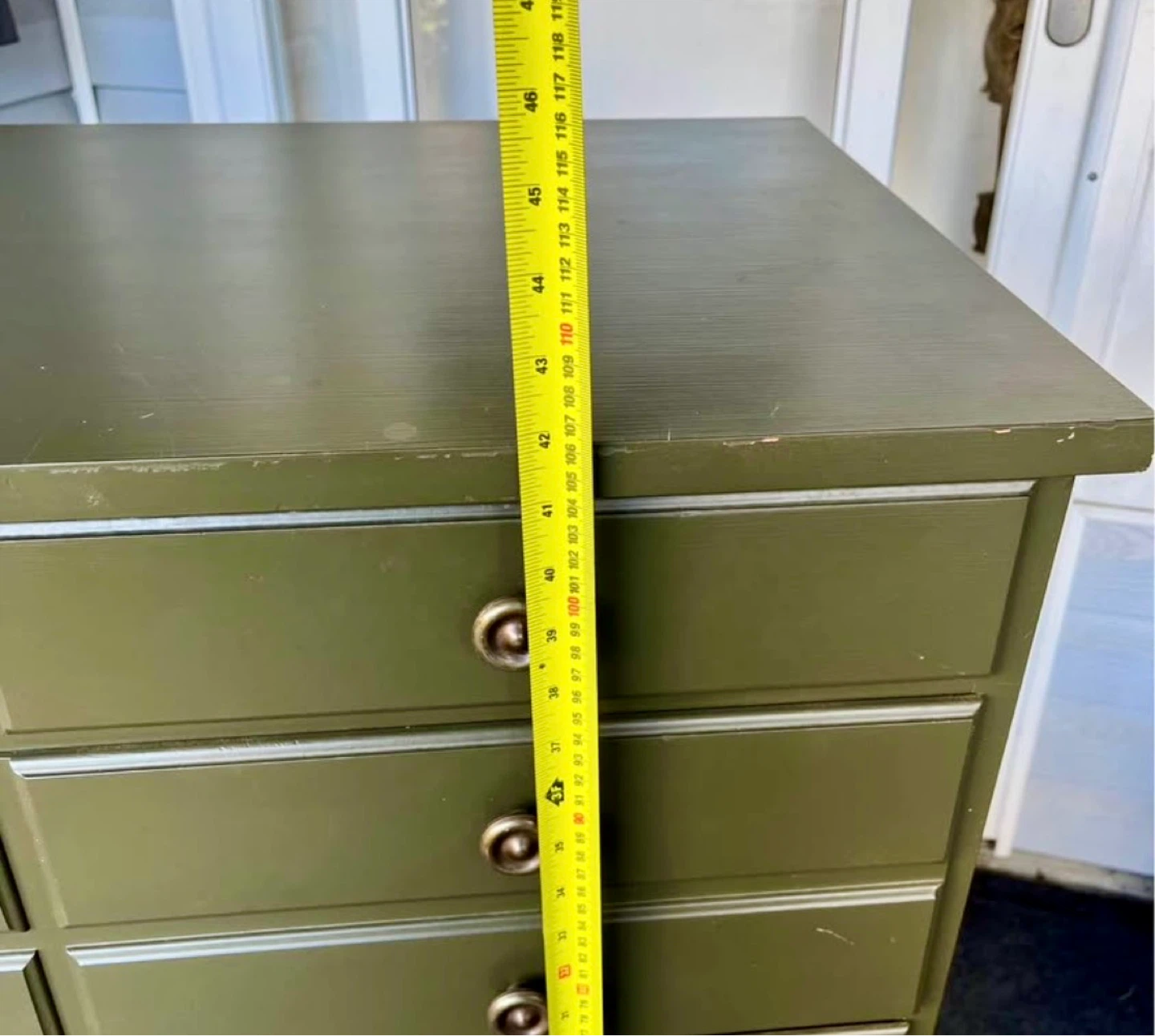 Solid Wood Sage Green 5 Drawer Dresser - photo 4