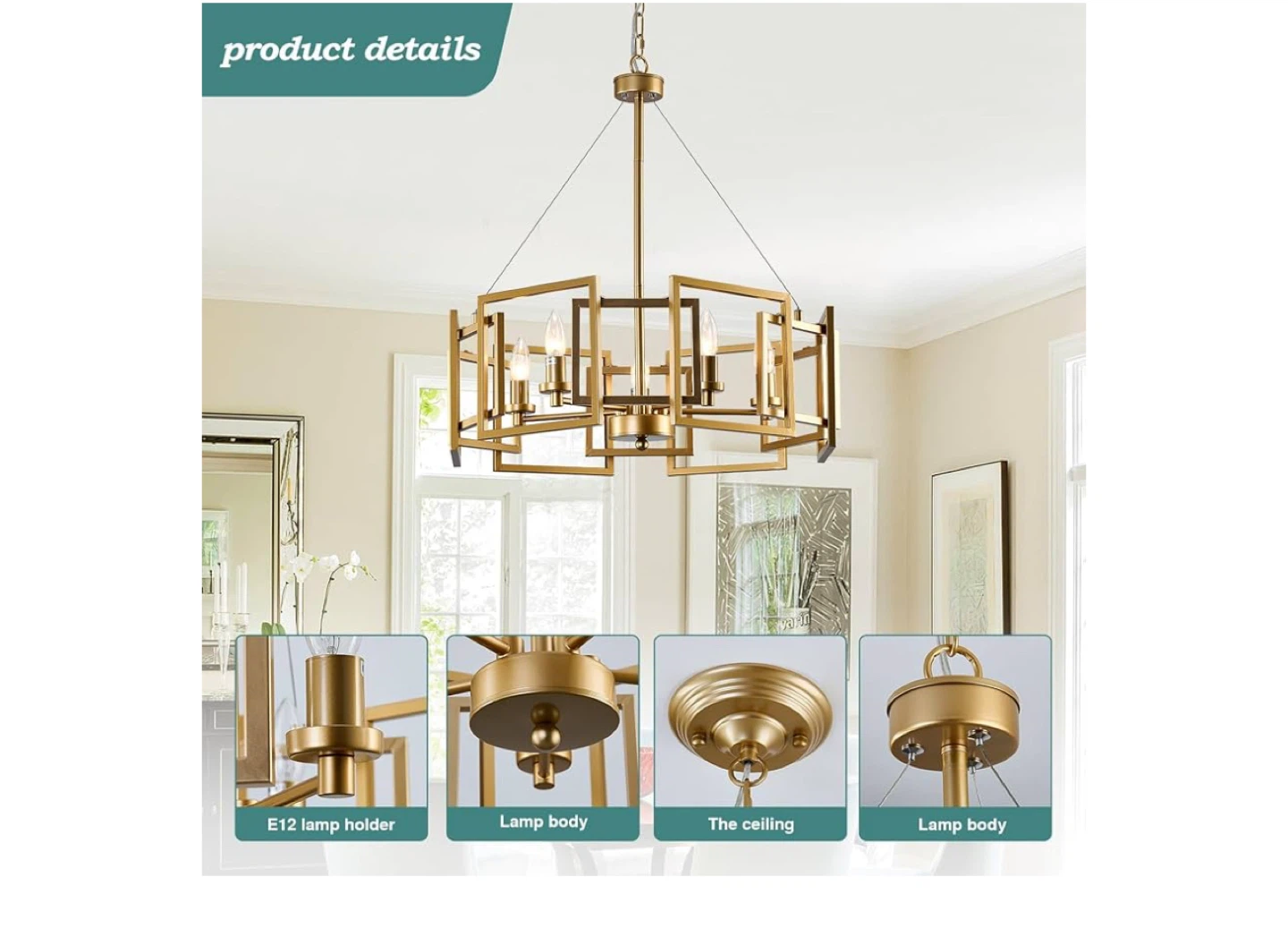 Modern Geometric Chandelier - photo 5
