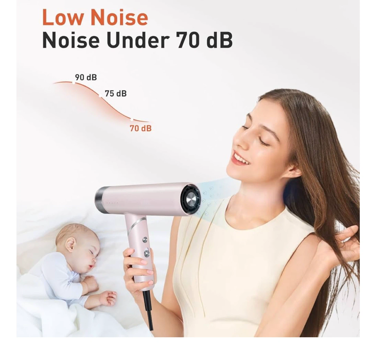 Pink Travel Hair Dryer - Lightweight & Foldable - photo 3