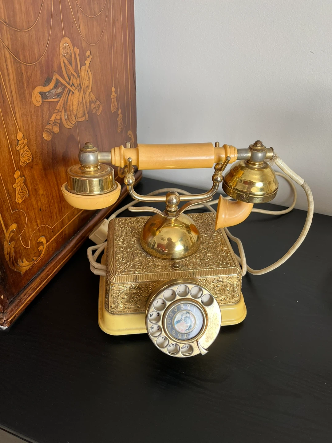 Vintage Rotary Dial Telephones Gold & Cream - photo 2