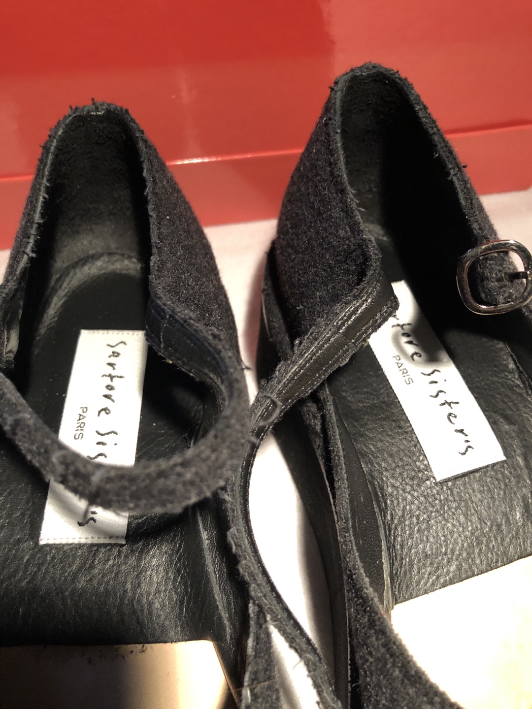 🥕 Sartore Sisters Black Felt Mary Janes #ThriftyPicks - photo 3