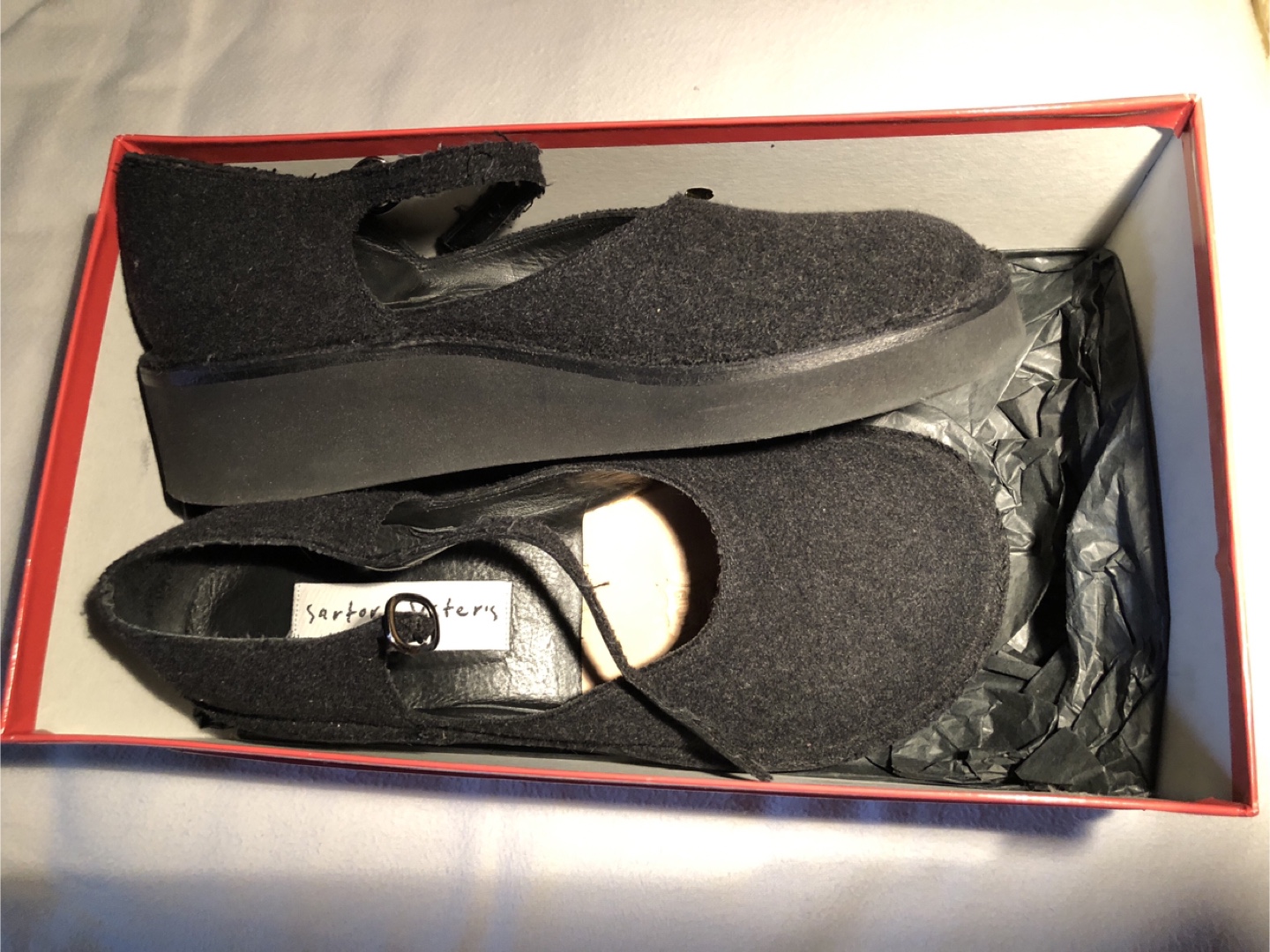 🥕 Sartore Sisters Black Felt Mary Janes #ThriftyPicks - photo 2