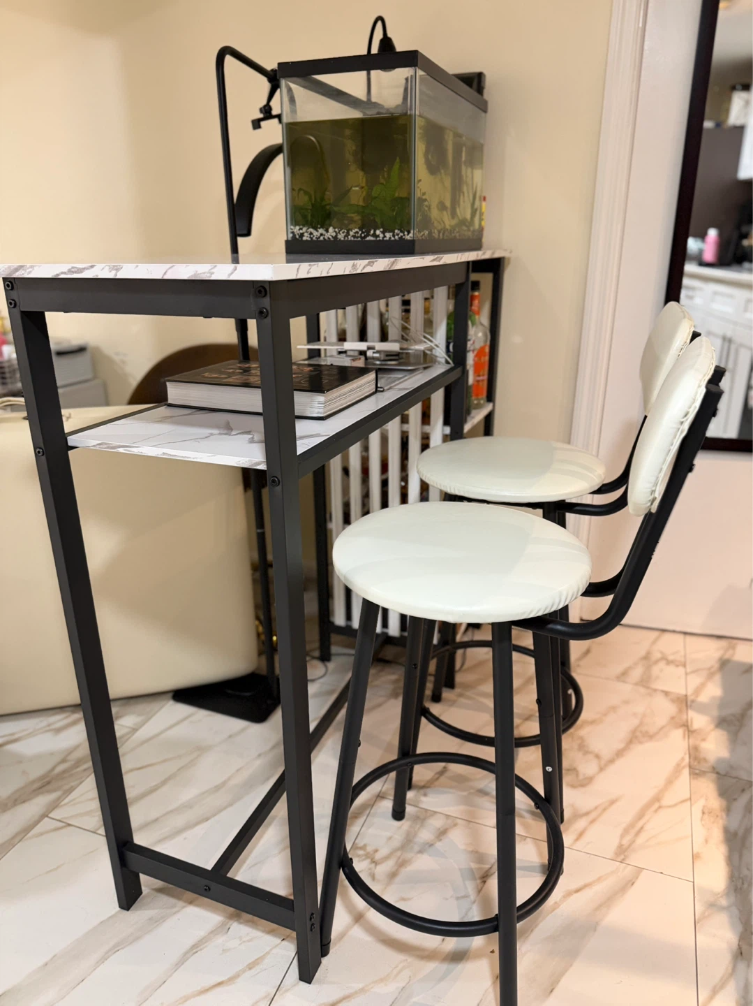 3-Piece Bar Table Set with 2 Stools - photo 4