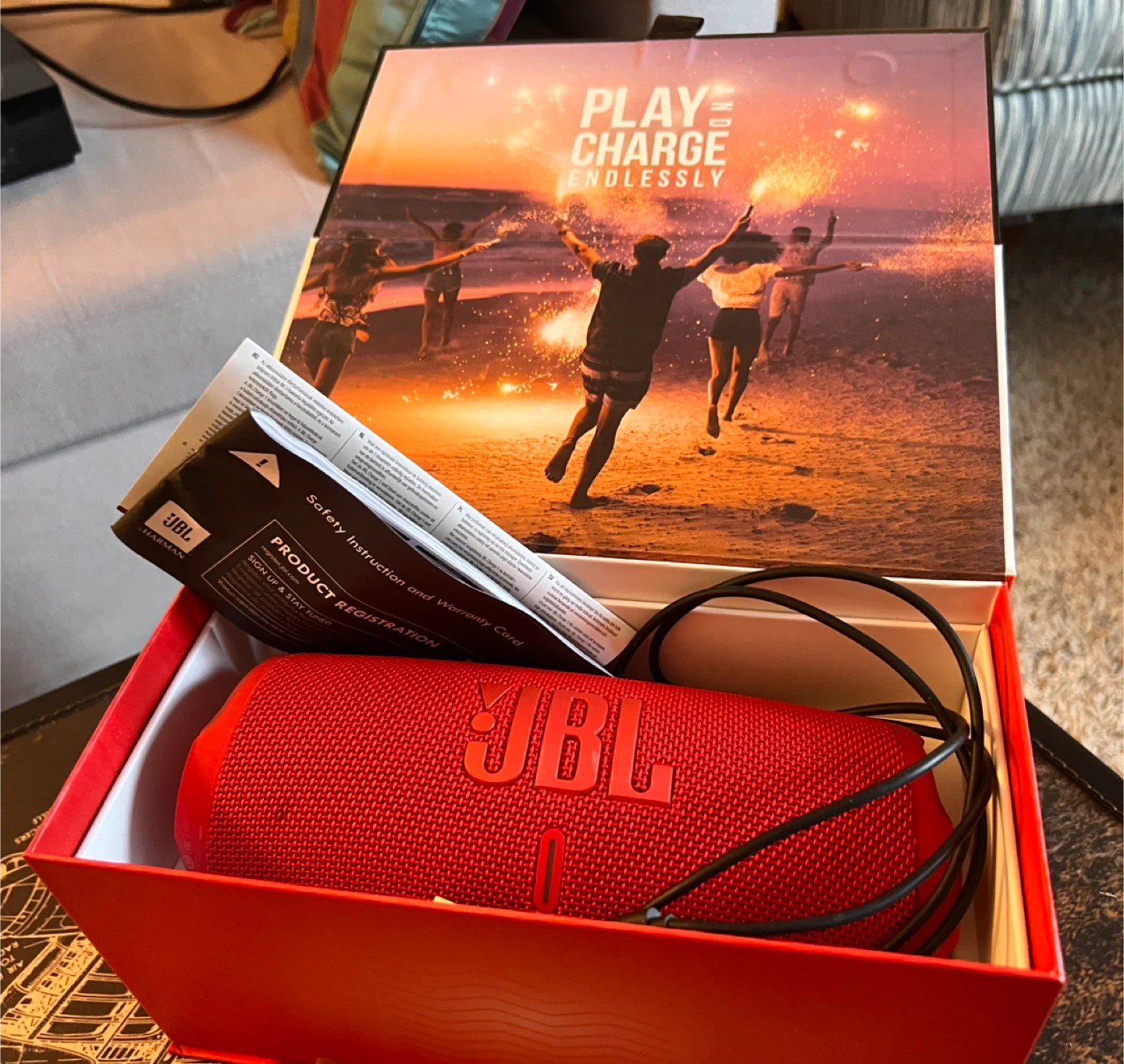 🥕JBL Charge 5 Portable Waterproof Bluetooth Speaker - Red
