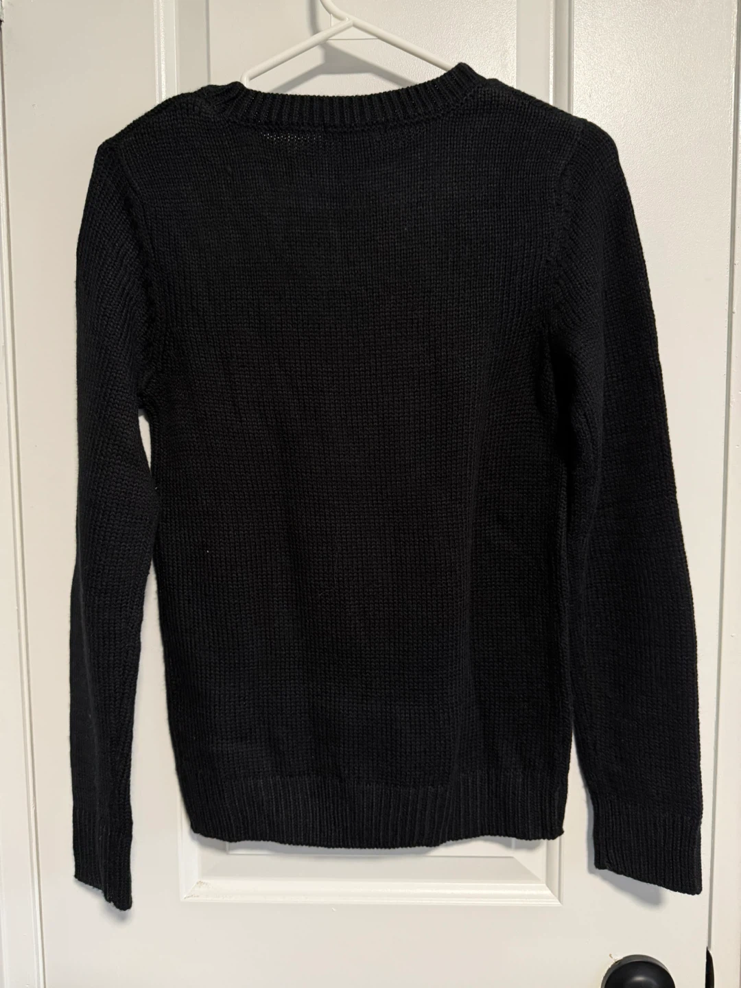 Black Christmas Sweater with Ornaments - Size Medium - photo 2