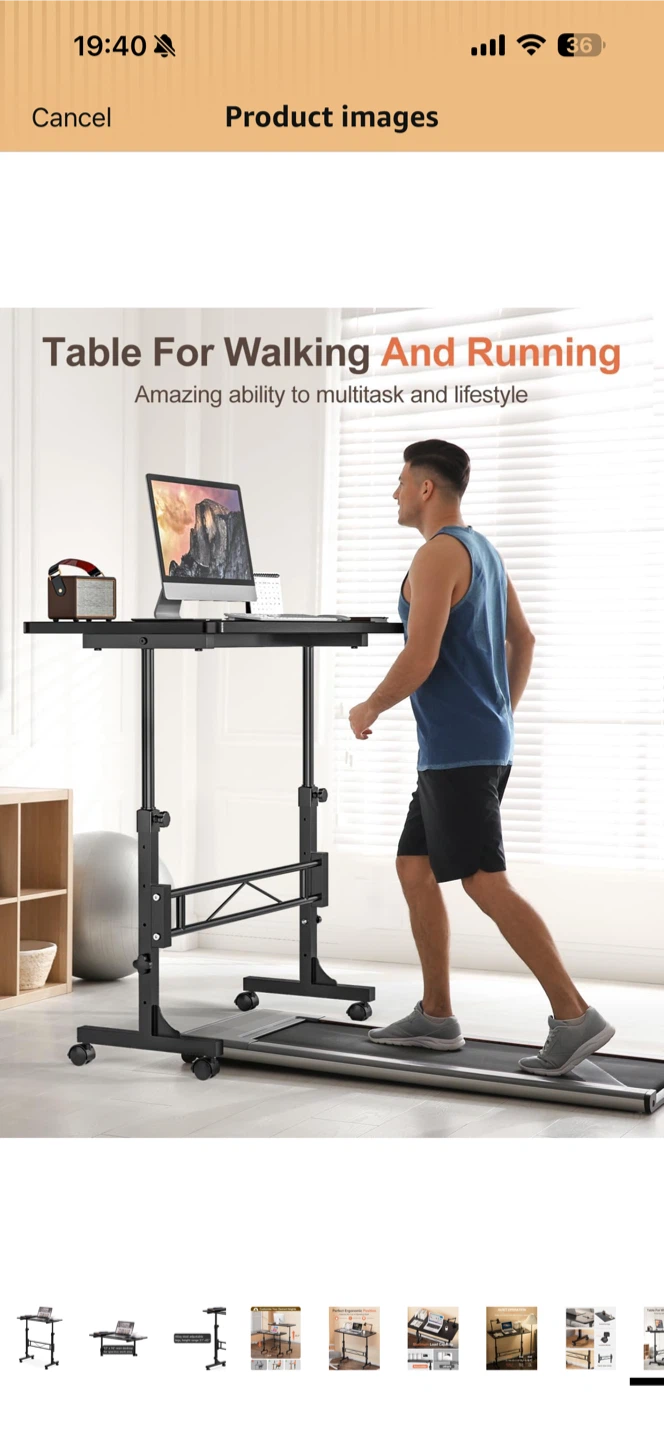 Adjustable Standing Desk with Wheels - photo 5