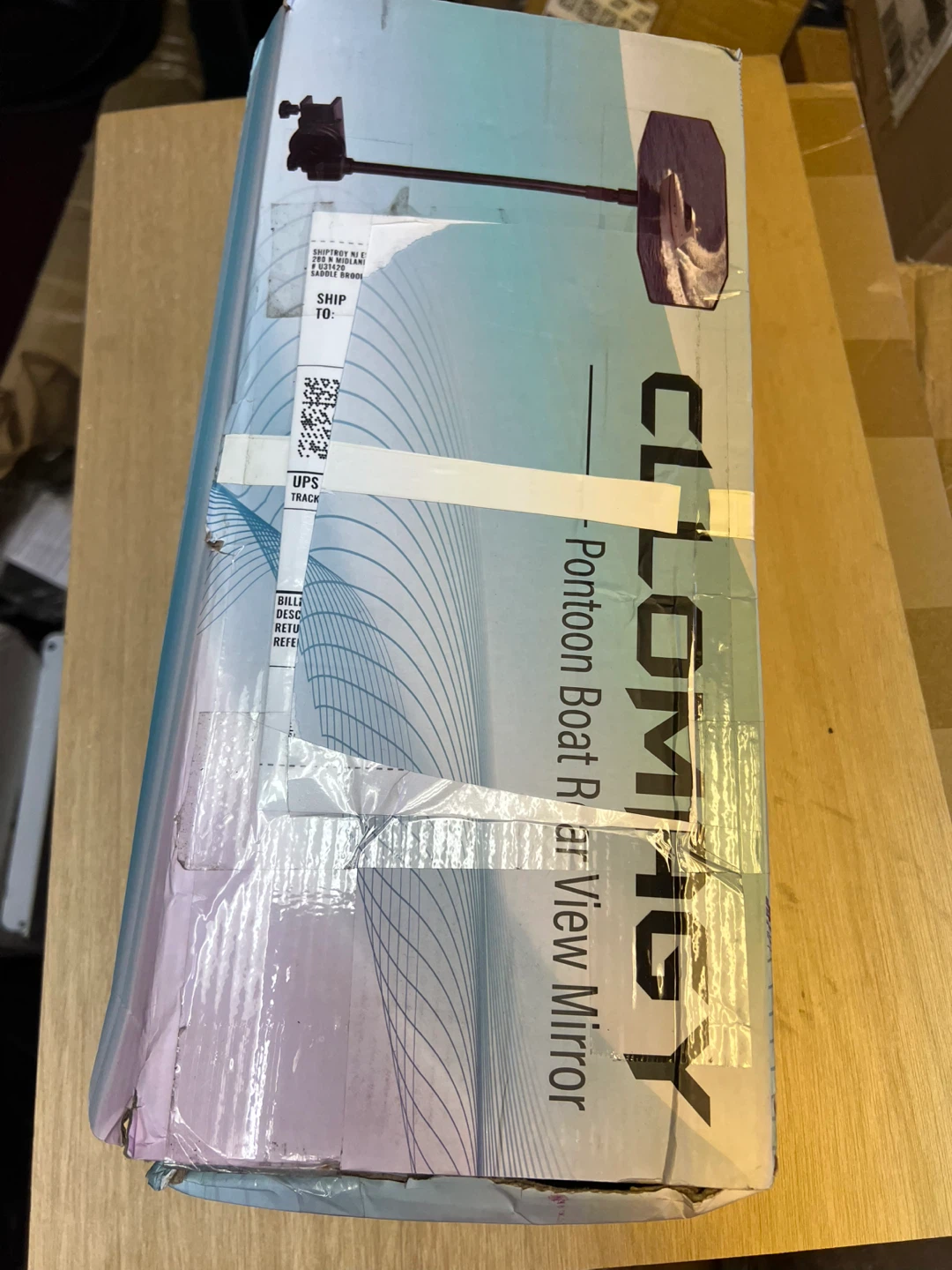CLLOOMSY Pontoon Boat Rear View Mirror