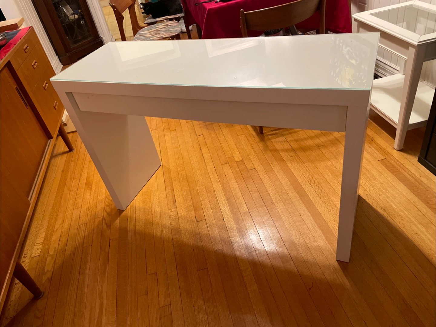White Console with Drawer