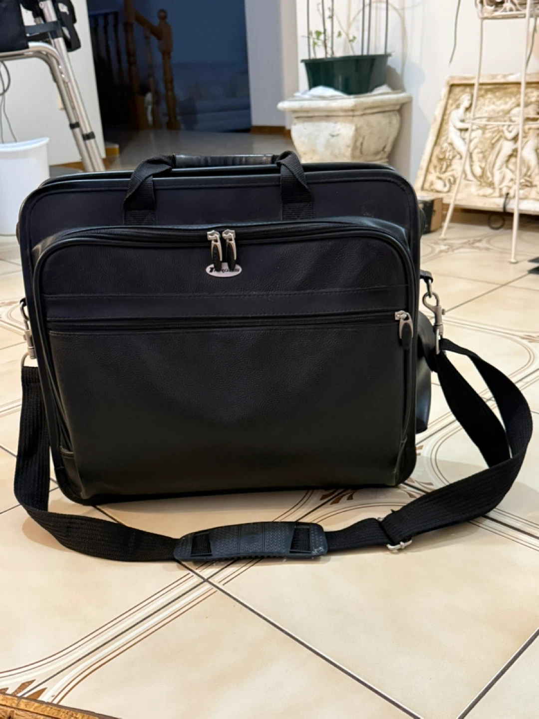 Black Briefcase with Shoulder Strap