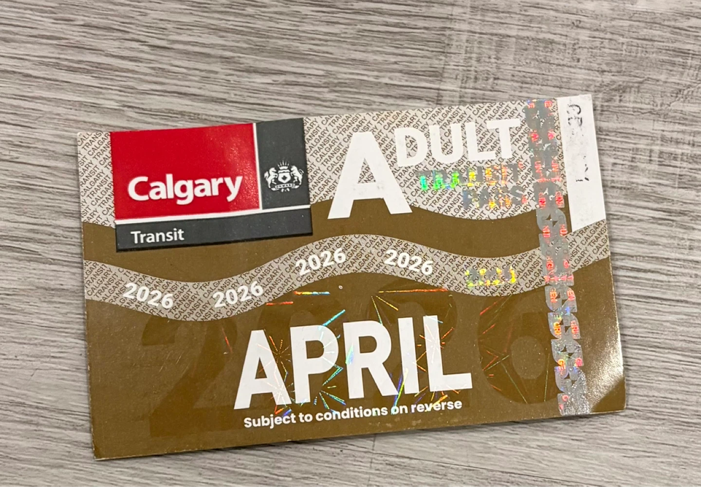 Calgary Transit April 2026 Pass