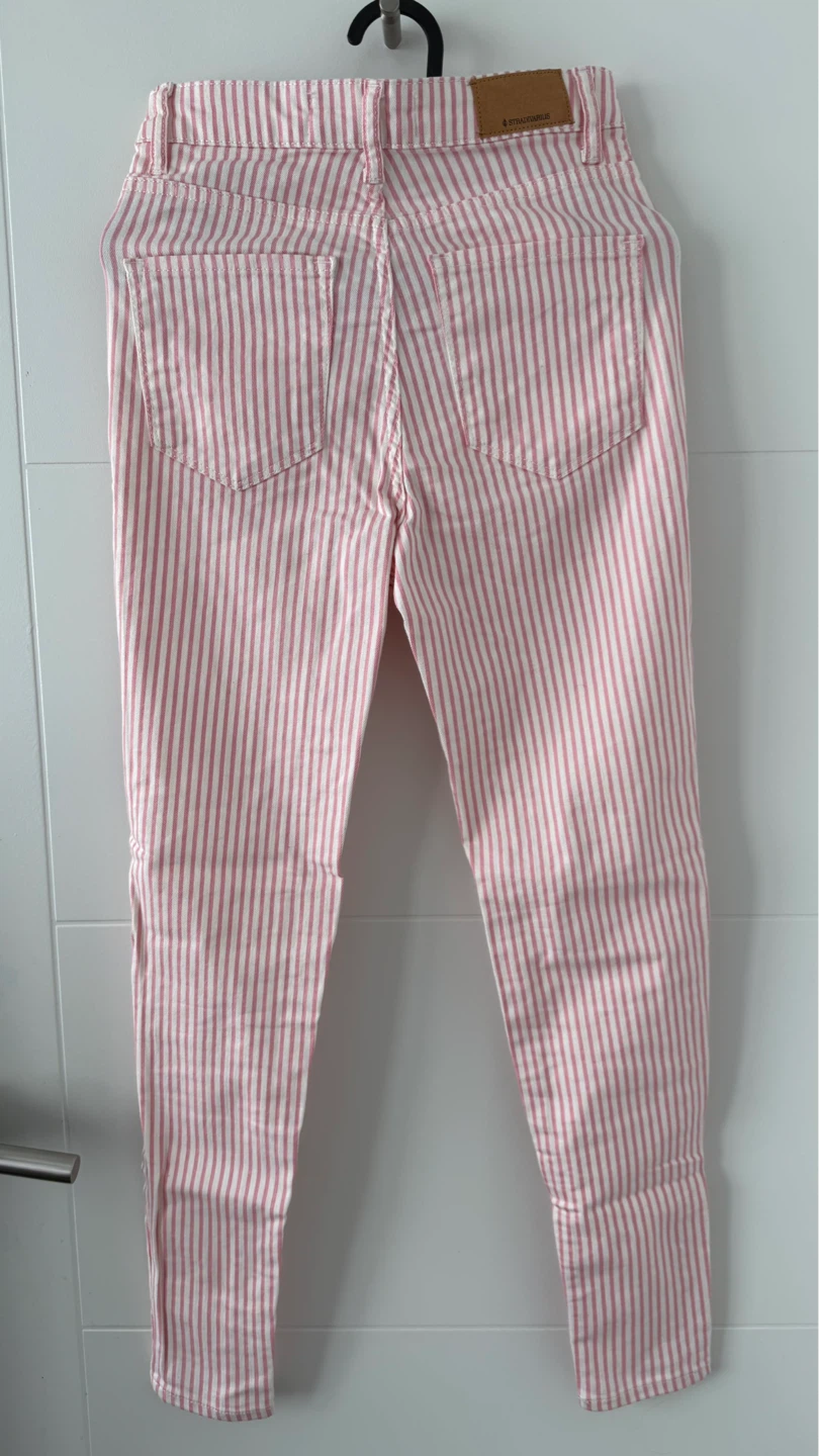 Pink Striped High-Waisted Jeans - photo 2