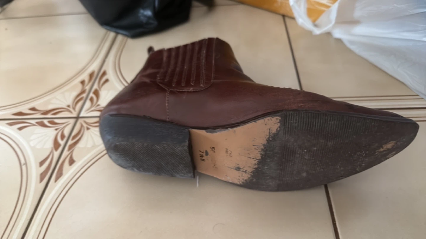 Brown Leather Ankle Boots - photo 3